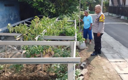 Bhabinkamtibmas Desa Purwosari Dorong Pemanfaatan Pekarangan untuk Dukung Ketahanan Pangan