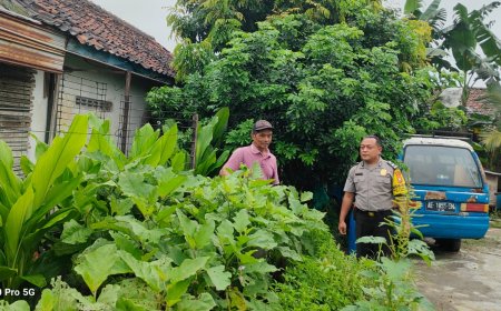 Bhabinkamtibmas Desa Plumpungrejo Ajak Warga Optimalkan Pekarangan Pangan Bergizi Dukung Ketahanan Pangan