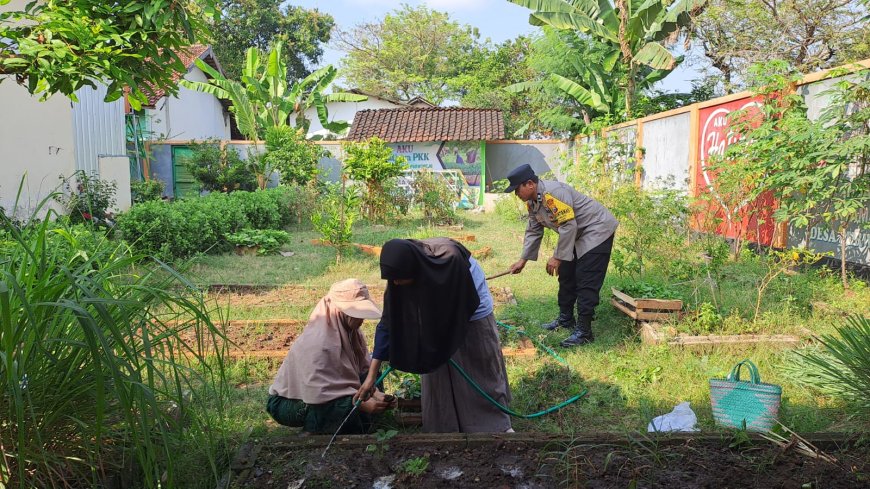 Bhabinkamtibmas Desa Purworejo Bersama Warga Gotong Royong Wujudkan Pekarangan Pangan Bergizi