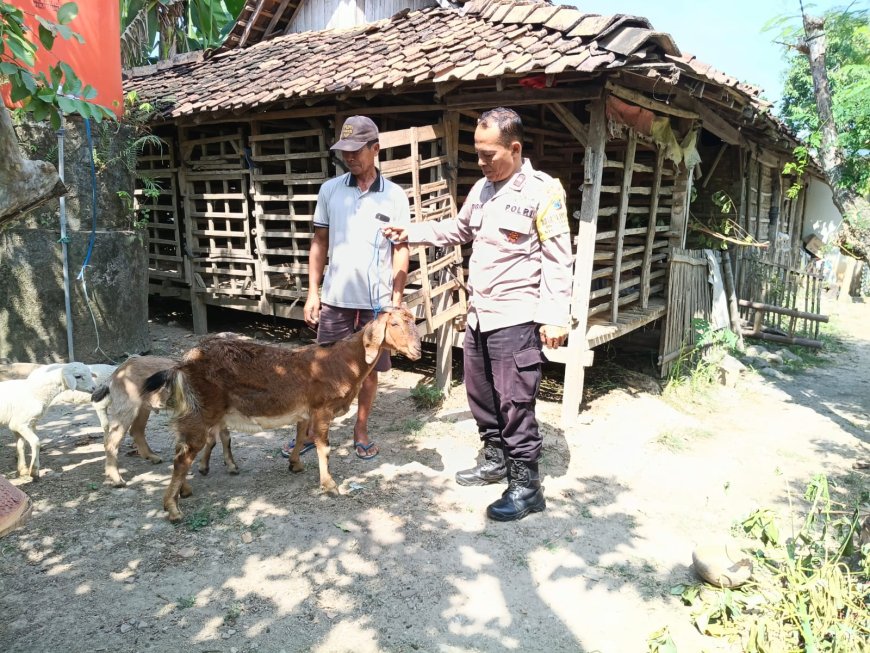 Bhabinkamtibmas Desa Banaran Ajak Warga Optimalkan Pekarangan dan Peternakan untuk Dukung Ketahanan Pangan Nasional